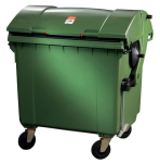 Large waste containers 1.1 cbm Green plastic