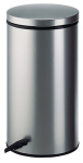 Catering pedal waste Collector 32 l sheet steel nickel silver, insert fire-