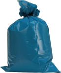 Plastic bags 120 l blue rolled 700x1100 mm 60my STK=250 bags/carton