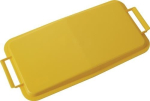 Deksel voor afvalbak 60 l geel BxD 285x555 mm Kunststof