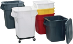 Plat deksel kunststof grijs f. Multifunctionele container 151,5 liter RUBBERMAID