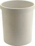 Papierkorb 30 l H405xØ350 mm mit Griffrand Kunststoff, lichtgrau, Helit