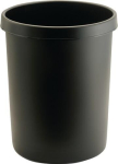 Papierkorb 45 l H480xØ390 mm mit Griffrand Kunststoff, schwarz, Helit