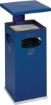 Combi ashtray with roof 38 l H 910xW 395xD 395 mm gentian blue