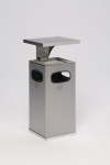 Combination ashtray with roof 72 l H 955xW 500xD 500 mm silver