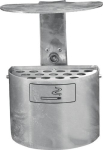 Halbrundascher 4 l D200xH290mm mit Abdeckhaube feuerverzinkt