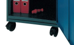 Rolvoet 500x500 mm, 4 zwenkwielen antraciet grijs, 452265