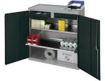 Gereedschap-/ zijkast 1000x1000x500 mm,2 laden. 2 laden lichtgrijs/antracietgrijs,425948