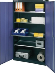 Werkzeugschrank 1800x1000x500 mm, 4 Böden anthrazitgrau/taubenblau Promat