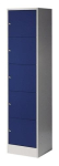 Fächerschrank 5 Fächer HxBxT 1950x240x480 mm, mit Sockel bitte Farbe angeben
