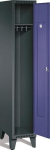 Wardrobe 1 compartment HxWxD 1850x325x500mm, with feet anthracite grey/dove blue NCS, Promat