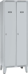 Garderobenschrank Promat HxBxT 1850x625x500mm, mit Füßen 2 Abteile, lichtgrau/lichtgrau, Promat