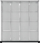 Drawer partitioning material for front height 85-150mm 1/4 pitch Subjects