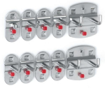 Werkzeughalter-Sortiment für Lochplatten 10-tlg. kunststoffbeschichtet 7 Haken/2 Doppelhaken/1 Werkzeugklemme