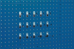 Assortiment gereedschapshouders 15-delig gegalvaniseerd 5 haken per stuk T75, 100, 150 mm