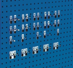 Werkzeughalter-Sortiment 30-teilig verzinkt 10 Haken, 5 Doppelhaken