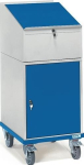 Verrijdbaar bureau, incl. stalen kast HxBxD 1200x550x650 mm max. 150 kg, TPE-banden, Fetra 2448