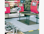 Industrie-Bodenrost PE/Kautschuk LxBxS 10000x600x18mm schiefergrau Rolle = L10 m