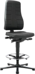 Werkdraaistoel All-in-One-Highline Zithoogte 450-650 mm Vloerglijders, voetring, integraalschuim