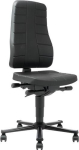 Werkdraaistoel Highline Zithoogte 450-650 mm Wielen, integraalschuim zwart
