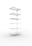 Add-on shelf HxLxD 2500x1000x600 mm, galvanised Meta Fix AR 150/1180 kg 6 shelves