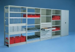 Hinged door (front door) H= 500 mm, RAL 7035 Meta Clip, 1/4 door