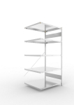 Anbauregal 1-zeilig, Rahmen vorgefertigt HxLxT 2000x1000x800 mm, verzinkt Meta Clip AR 230/1650 kg 5 Böden