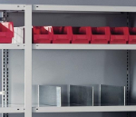 Rear panel, solid sheet metal HxW 2500x1000 mm, RAL 7035 Meta Clip, incl. fastening material