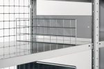 Free-standing partition grille DxH 600x150 mm, galvanised Meta Clip MSN