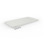 Additional shelf with 4 shelf supports LxD 1000x500 mm, grey RAL 7035 Meta Clip S3 150