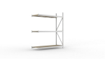 Anbauregal HxLxT 2200x1800x650 mm, verz. lichtgrau Meta Mini-Rack 600 / 3200 kg 3 Böden