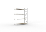 Add-on shelving Chipboard shelves HxLxD 2500x1800x650 mm, galvanised Meta Mini-Rack 600 / 3200 kg 4 shelves