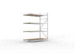 Add-on shelving Chipboard shelves HxLxD 2500x1800x1050 mm, galvanised Meta Mini-Rack 600 / 3200 kg 4 shelves