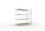 Add-on shelving Chipboard shelves HxLxD 2500x2200x1050 mm, galvanised Meta Mini-Rack 600 / 2750 kg 4 shelves