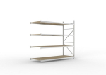 Add-on shelving Chipboard shelves HxLxD 2500x2600x1050 mm, galvanised Meta Mini-Rack 490 / 2500 kg 4 shelves