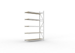 Add-on shelf HxLxD 3000x1800x650 mm, galvanised Meta Mini-Rack 600 / 3200 kg 4 shelves