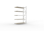 Aanbouwplanken Spaanplaatplanken HxLxD 3000x1800x800 mm, gegalvaniseerd Meta Mini-Rack 600 / 3200 kg 5 legborden