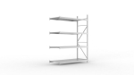 Add-on shelving Steel shelves HxLxD 2500x1800x800 mm, galvanised Meta Mini-Rack 600 / 3200 kg 4 shelves
