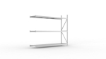 Add-on shelving Steel shelves HxLxD 2200x2600x650 mm, galvanised Meta Mini-Rack 490 / 2500 kg 3 shelves