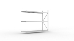Add-on shelving Steel shelves HxLxD 2200x2600x800 mm, galvanised Meta Mini-Rack 490 / 2500 kg 3 shelves