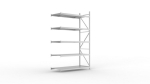 Add-on shelving Steel plate shelves HxLxD 3000x1800x800 mm, galvanised Meta Mini-Rack 600 / 3200 kg 5 shelves