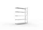 Add-on shelving Steel plate shelves HxLxD 3000x2200x650 mm, galvanised Meta Mini-Rack 600 / 2750 kg 5 shelves