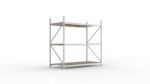 Basis rekken 2200x2200x1050 mm, 3 spaanplaat planken Meta Mini-Rack 600 / 2750 kg gegalvaniseerd.