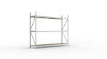 Basis rekken 2200x2600x650 mm, 3 spaanplaat planken Meta Mini-Rack 490 / 2500 kg gegalvaniseerd
