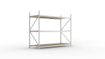 Basis rekken 2200x2600x1050 mm, 3 spaanplaat planken Meta Mini-Rack 490 / 2500 kg gegalvaniseerd