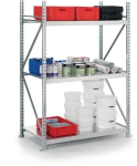 Basis rekken 2200x1400x800 mm, 3 stalen legplanken Meta Mini-Rack 600 / 4350 kg gegalvaniseerd