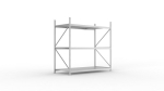 Basis rekken 2200x2200x1050 mm, 3 stalen legplanken Meta Mini-Rack 600 / 2750 kg gegalvaniseerd.