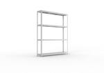 Complete breedvakstelling, stalen panelen HxLxD 2470x2000x400 mm, gegalvaniseerd Meta Speed-Rack, 4 schapniveaus