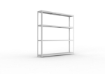 Complete breedvakstelling, stalen panelen HxLxD 2470x2500x400 mm, gegalvaniseerd Meta Speed-Rack, 4 schapniveaus