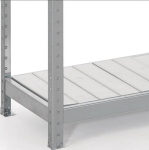 Additional shelf level with steel panels HxLxD 70x2500x800 mm, galvanised Meta Speed-Rack